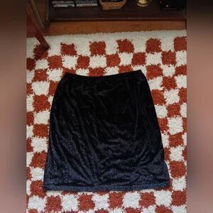 90s Whimsygoth Sparkly Black Velvet Skirt
